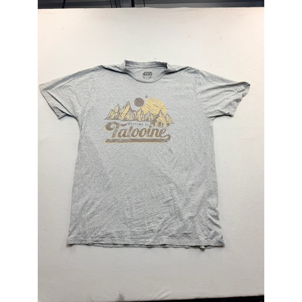 Star Wars T-Shirt Mens 2X Double Extra Large Gray Excellent Tatooine Graphic Tee